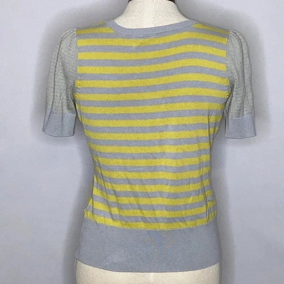 Moth from Anthropologie Cattleya Applique & Beaded Short Sleeve Cardigan -Small - Picture 4 of 7